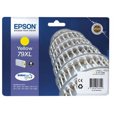 Papírenské zboží - Epson originální ink C13T79044010, 79XL, XL, yellow, 2000str., 17ml, 1ks, Epson WorkForce