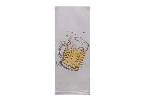 Papírenské zboží - Kapsička na příbory New Beer s bílým ubrouskem [125 ks]