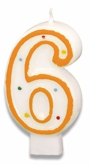 Papírenské zboží - Dortová svíčka - 6 [1 ks]