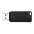 Papírenské zboží - Verbatim USB flash disk, USB 2.0, 8GB, PinStripe, Store N Go, schwarz, 49062, USB A, mit herausziehbarem Konnektro