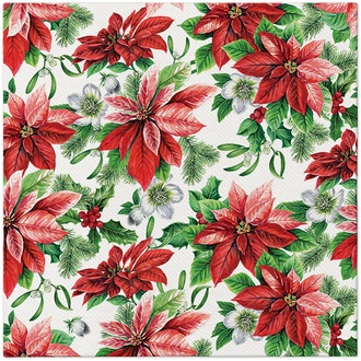 Papírenské zboží - Ubrousky PAW AIRLAID 40x40 cm Glory Poinsettia
[50 ks]