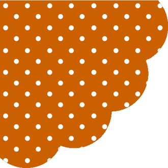 Papírenské zboží - Ubrousky PAW R 32 cm Dots Terracotta