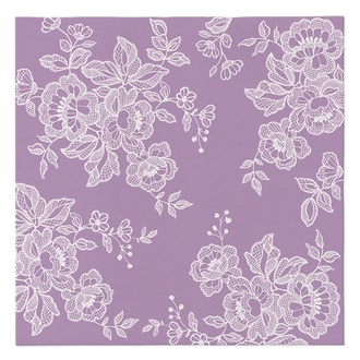 Papírenské zboží - Ubrousky PAW AIRLAID 40x40 cm Soft Lace Violet [50 ks]