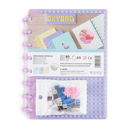 Papírenské zboží - Blok A5 Brick blok fialový