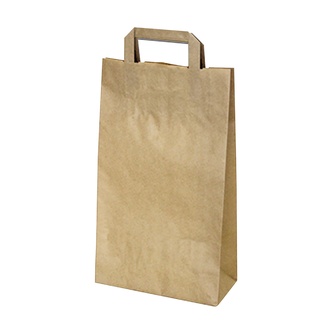 Papírenské zboží - Papírové tašky 22+10 x 39 cm hnědé [50 ks]