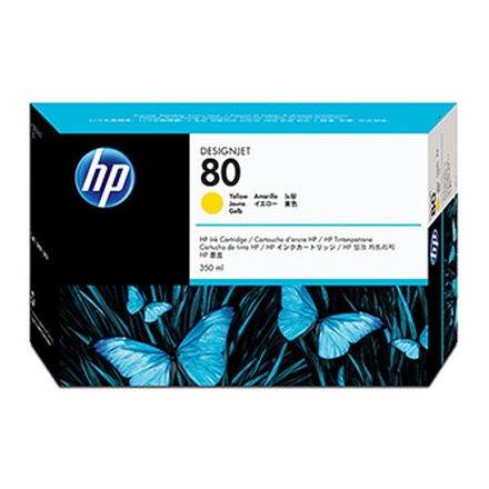 Papírenské zboží - HP originální ink C4848A, HP 80, yellow, 350ml, HP DesignJet 1050, C, 1055, C, CM