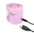 Papírenské zboží - Desktop-Schärfer "PS12-USB", rosa, 2 Löcher, Akku/USB, RAPESCO