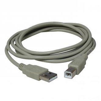 Papírenské zboží - Kabel USB (2.0), USB A M- USB B M, 5m, šedý