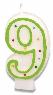 Papírenské zboží - Dortová svíčka - 9 [1 ks]