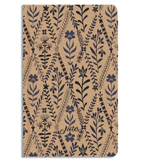 Papírenské zboží - Notes linkovaný - A5 - kraft - Modrotisk