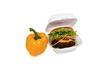 Papírenské zboží - Burgerbox (XPS) weiß 145 x 133 x 75mm `L` [125 St.]