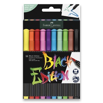 Papírenské zboží - Fixy Faber-Castell Black Edition Brush 10 barev