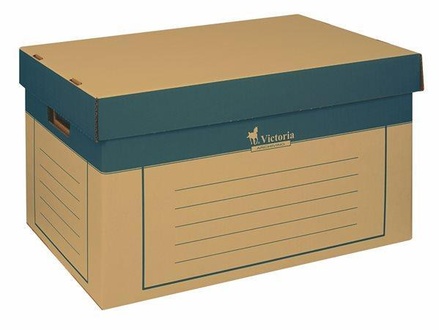 Papírenské zboží - Archivační kontejner, přírodní, karton, 320x460x270 mm, VICTORIA