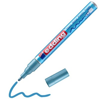 Papírenské zboží - Lakový popisovač "751", světle modrá, 1-2mm, EDDING