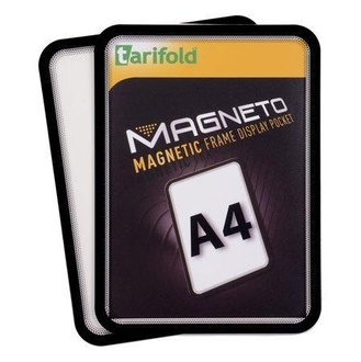 Papírenské zboží - Prezentační kapsa "Magneto", černá, magnetická, A4, TARIFOLD