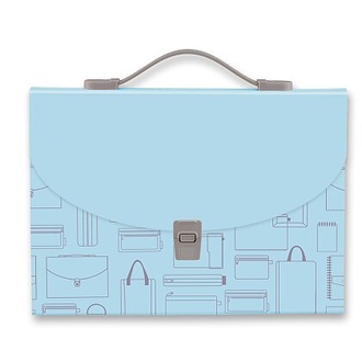 Papírenské zboží - Aktovka Foldermate Vintage, A4, 7 kapes - modrá