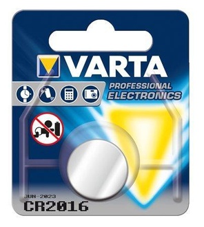 Papírenské zboží - Baterie knoflíková, CR2016, 1 ks v balení, VARTA