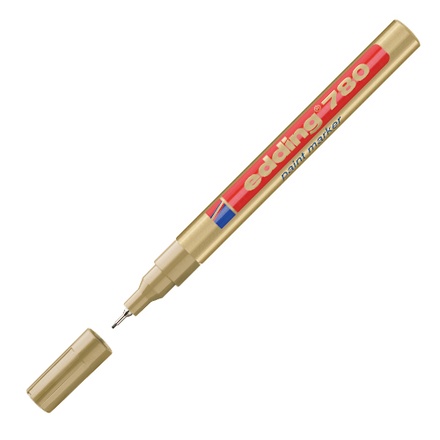 Papírenské zboží - Lakový popisovač "780", zlatá, 0,8mm, EDDING