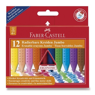 Papírenské zboží - Plastové pastelky Faber-Castell Plastic Colour Jumbo 12 barev 122540
